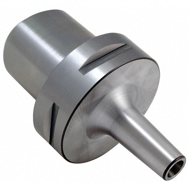 Techniks - C6 Taper Shank 1/4" Hole End Mill Holder/Adapter - 35/64" Nose Diam, 80mm Projection, Through Coolant - Exact Industrial Supply