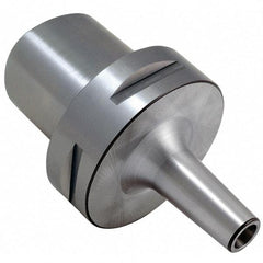 Techniks - C6 Taper Shank 1/4" Hole End Mill Holder/Adapter - 35/64" Nose Diam, 80mm Projection, Through Coolant - Exact Industrial Supply
