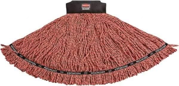 Rubbermaid - 2-1/2" Black Head Band, Medium Blended Fiber Loop End Mop Head - 4 Ply, Clamp Jaw & Side Loading Connection - Apex Tool & Supply