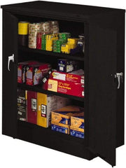 Tennsco - 3 Shelf Locking Storage Cabinet - Steel, 36" Wide x 18" Deep x 42" High, Black - Apex Tool & Supply