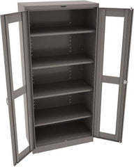 Tennsco - 5 Shelf Visible Storage Cabinet - Steel, 36" Wide x 18" Deep x 78" High, Medium Gray - Apex Tool & Supply