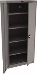 Tennsco - 5 Shelf Locking Storage Cabinet - Steel, 36" Wide x 24" Deep x 78" High, Medium Gray - Apex Tool & Supply
