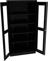 Tennsco - 5 Shelf Visible Storage Cabinet - Steel, 36" Wide x 18" Deep x 72" High, Black - Apex Tool & Supply