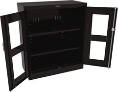 Tennsco - 3 Shelf Visible Storage Cabinet - Steel, 36" Wide x 18" Deep x 42" High, Black - Apex Tool & Supply