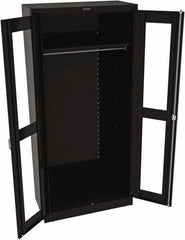 Tennsco - 6 Shelf Wardrobe Storage Cabinet - Steel, 36" Wide x 24" Deep x 78" High, Black - Apex Tool & Supply