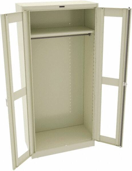 Tennsco - 6 Shelf Wardrobe Storage Cabinet - Steel, 36" Wide x 18" Deep x 78" High, Champagne/Putty - Apex Tool & Supply