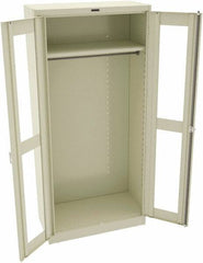 Tennsco - 6 Shelf Wardrobe Storage Cabinet - Steel, 36" Wide x 18" Deep x 78" High, Champagne/Putty - Apex Tool & Supply