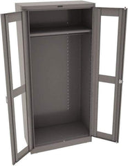 Tennsco - 6 Shelf Wardrobe Storage Cabinet - Steel, 36" Wide x 18" Deep x 78" High, Medium Gray - Apex Tool & Supply