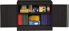 Tennsco - 3 Shelf Locking Storage Cabinet - Steel, 36" Wide x 18" Deep x 42" High, Black - Apex Tool & Supply
