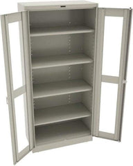 Tennsco - 5 Shelf Visible Storage Cabinet - Steel, 36" Wide x 18" Deep x 78" High, Light Gray - Apex Tool & Supply