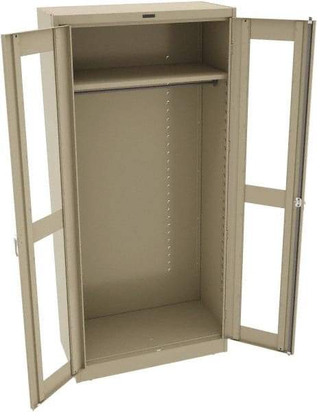 Tennsco - 6 Shelf Wardrobe Storage Cabinet - Steel, 36" Wide x 24" Deep x 78" High, Sand - Apex Tool & Supply