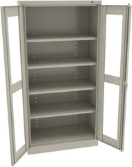 Tennsco - 5 Shelf Visible Storage Cabinet - Steel, 36" Wide x 24" Deep x 72" High, Light Gray - Apex Tool & Supply