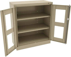 Tennsco - 3 Shelf Visible Storage Cabinet - Steel, 36" Wide x 18" Deep x 42" High, Sand - Apex Tool & Supply