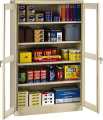 Tennsco - 5 Shelf Visible Storage Cabinet - Steel, 48" Wide x 18" Deep x 78" High, Sand - Apex Tool & Supply