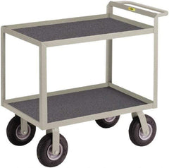 Little Giant - 1,200 Lb Capacity, 24" Wide x 36" Long x 38" High Instrument Cart - 2 Shelf, Steel, 4 Rigid/2 Swivel Casters - Apex Tool & Supply