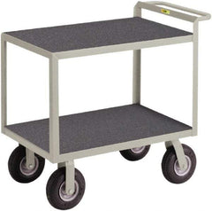 Little Giant - 1,200 Lb Capacity, 24" Wide x 36" Long x 38" High Instrument Cart - 2 Shelf, Steel, 2 Rigid/2 Swivel Casters - Apex Tool & Supply