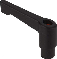 Morton Machine Works - M10, 20mm Hub Diam, Glass Fiber Reinforced Plastic Metric A-Tapped Adjustable Clamping Handle - 80mm OAL, 63mm High, 14mm Hole Depth - Apex Tool & Supply