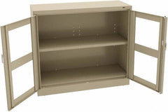 Tennsco - 2 Shelf Visible Storage Cabinet - Steel, 48" Wide x 18" Deep x 42" High, Sand - Apex Tool & Supply