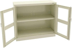 Tennsco - 2 Shelf Visible Storage Cabinet - Steel, 48" Wide x 18" Deep x 42" High, Champagne/Putty - Apex Tool & Supply