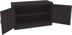 Tennsco - 5 Shelf Locking Storage Cabinet - Steel, 48" Wide x 18" Deep x 30" High, Black - Apex Tool & Supply