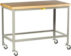 Little Giant - Mobile Table - Steel, Fixed Leg, Gray, 72" Long x 36" Deep x 35" High - Apex Tool & Supply