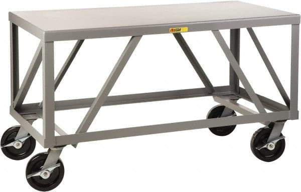Little Giant - Mobile Table - Fixed Leg, Gray, 36" Deep - Apex Tool & Supply