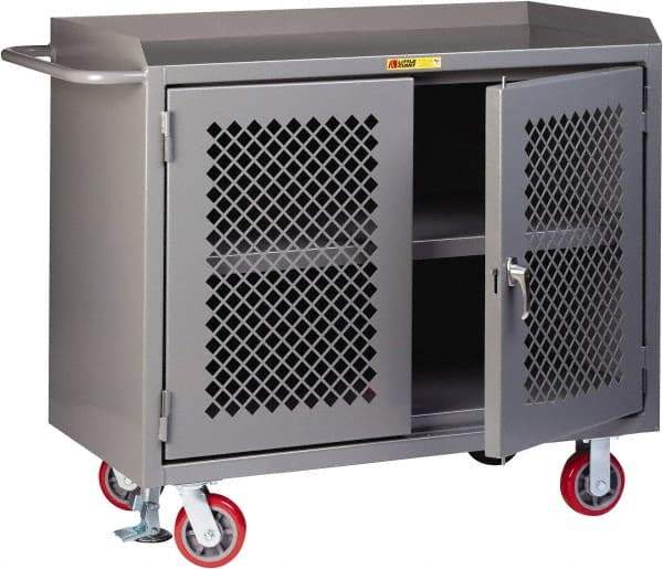 Little Giant - Mobile Service Workbench - Steel, Gray, 48" Long x 24" Deep x 41" High - Apex Tool & Supply