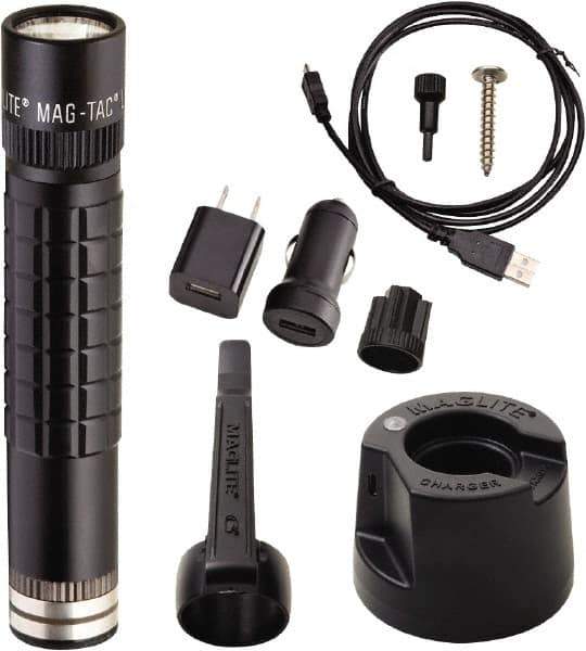Mag-Lite - LED Bulb, Industrial/Tactical Flashlight - Black Aluminum Body, 1 Li-FeP04 Battery Included - Apex Tool & Supply