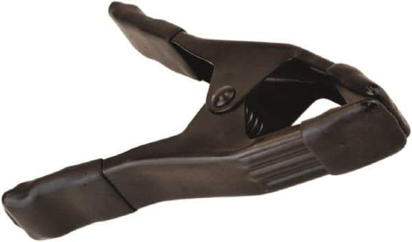 Bessey - 3" Jaw Opening Capacity, 3-5/16" Throat Depth, Flat, Spring Clamp - Steel Body, Vinyl Handle, Vinyl Tip, 8-1/4" OAL - Apex Tool & Supply