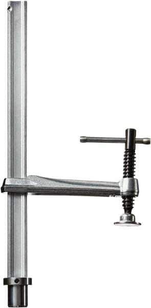 Bessey - 1100 Lb Holding Capacity, 12" Max Opening Capacity, 1100 Lb Clamping Pressure, Manual Hold Down Clamp - 6-7/8" Arm Length, 7" Clamp Length, 1-37/64" Clamp Width, 15-3/4" Clamp Height, 28mm Stud Mount, Steel - Apex Tool & Supply