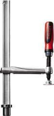 Bessey - 1100 Lb Holding Capacity, 12" Max Opening Capacity, 1100 Lb Clamping Pressure, Manual Hold Down Clamp - 6-7/8" Arm Length, 7" Clamp Length, 1-37/64" Clamp Width, 15-3/4" Clamp Height, 28mm Stud Mount, Steel - Apex Tool & Supply