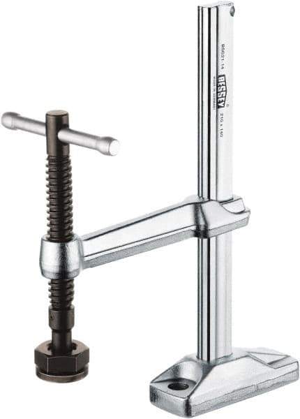 Bessey - 2,650 Lb Holding Capacity, 8-1/4" Max Opening Capacity, 2,650 Lb Clamping Pressure, Manual Hold Down Clamp - 7-1/2" Arm Length, 10" Clamp Length, 1-57/64" Clamp Width, 12-5/8" Clamp Height, Mounting Holes, Steel - Apex Tool & Supply