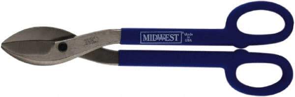 Midwest Snips - 2-1/2" Length of Cut, Straight Pattern Tinner's Snip - 16" OAL, 16 AWG Steel Capacity - Apex Tool & Supply