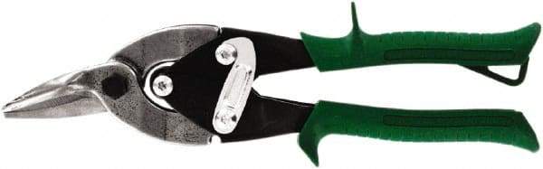 Midwest Snips - 1-1/4" Length of Cut, Right Pattern Aviation Snip - 10" OAL, 18 AWG Steel Capacity - Apex Tool & Supply
