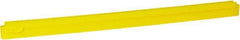 Vikan - 27.6" Polypropylene Blade Squeegee Refill - Threaded End, Double Edge, Yellow, Polypropylene Holder, Use with 77156 - Apex Tool & Supply