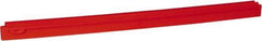 Vikan - 27.6" Polypropylene Blade Squeegee Refill - Threaded End, Double Edge, Red, Polypropylene Holder, Use with 77154 - Apex Tool & Supply
