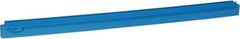 Vikan - 27.6" Polypropylene Blade Squeegee Refill - Threaded End, Double Edge, Blue, Polypropylene Holder, Use with 77153 - Apex Tool & Supply