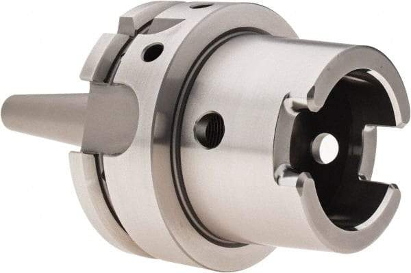 HAIMER - 3/16" Hole Diam, HSK63A Taper Shank Shrink Fit Tool Holder & Adapter - 3" Projection, 10mm Nose Diam, 12mm Clamping Depth, 25,000 RPM - Exact Industrial Supply