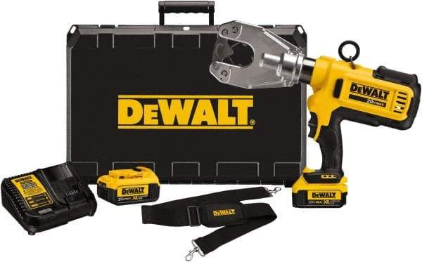 DeWALT - 6 Ton Electric Crimper - Includes DCE350, (2) DCB204, DCE115, Shoulder Strap, Kit Box - Apex Tool & Supply