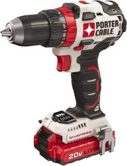 Porter-Cable - 20 Volt 1/2" Chuck Mid-Handle Cordless Drill - 0-1800 RPM, Keyless Chuck, Reversible, 2 Lithium-Ion Batteries Included - Apex Tool & Supply