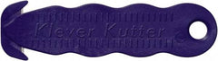 Klever Innovations - Fixed Safety Cutter - 1-1/4" Stainless Steel Blade, Dark Blue Plastic Handle, 1 Blade Included - Apex Tool & Supply
