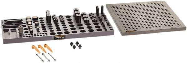 Renishaw - M8, CMM Magnetic & Clamping Kit - Use with CMM Fixtures, Includes 47Pc. Component Set, 300x300mm Plate - Apex Tool & Supply