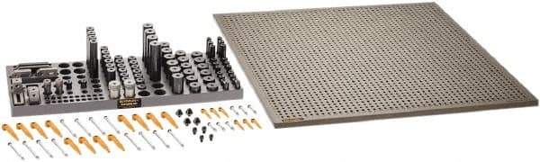 Renishaw - M6, CMM Clamping Kit - Use with CMM Fixtures, Includes 110Pc. Component Set, 600x600mm Plate - Apex Tool & Supply