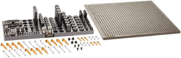 Renishaw - M6, CMM Clamping Kit - Use with CMM Fixtures, Includes 110Pc. Component Set, 450x450mm Plate - Apex Tool & Supply