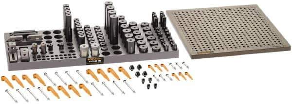 Renishaw - M6, CMM Clamping Kit - Use with CMM Fixtures, Includes 110Pc. Component Set, 300x300mm Plate - Apex Tool & Supply