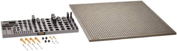 Renishaw - M6, CMM Clamping Kit - Use with CMM Fixtures, Includes 44Pc. Component Set, 600x600mm Plate - Apex Tool & Supply