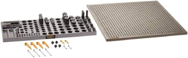 Renishaw - M6, CMM Clamping Kit - Use with CMM Fixtures, Includes 44Pc. Component Set, 450x450mm Plate - Apex Tool & Supply