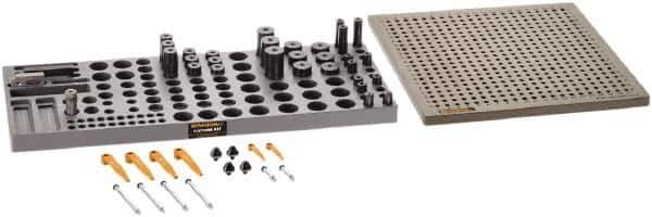 Renishaw - M6, CMM Clamping Kit - Use with CMM Fixtures, Includes 44Pc. Component Set, 300x300mm Plate - Apex Tool & Supply