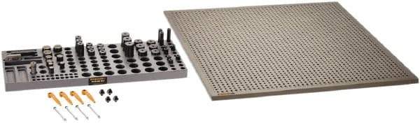 Renishaw - M6, CMM Magnetic & Clamping Kit - Use with CMM Fixtures, Includes 49Pc. Component Set, 600x600mm Plate - Apex Tool & Supply
