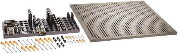 Renishaw - M8, CMM Clamping Kit - Use with CMM Fixtures, Includes 110Pc. Component Set, 600x600mm Plate - Apex Tool & Supply